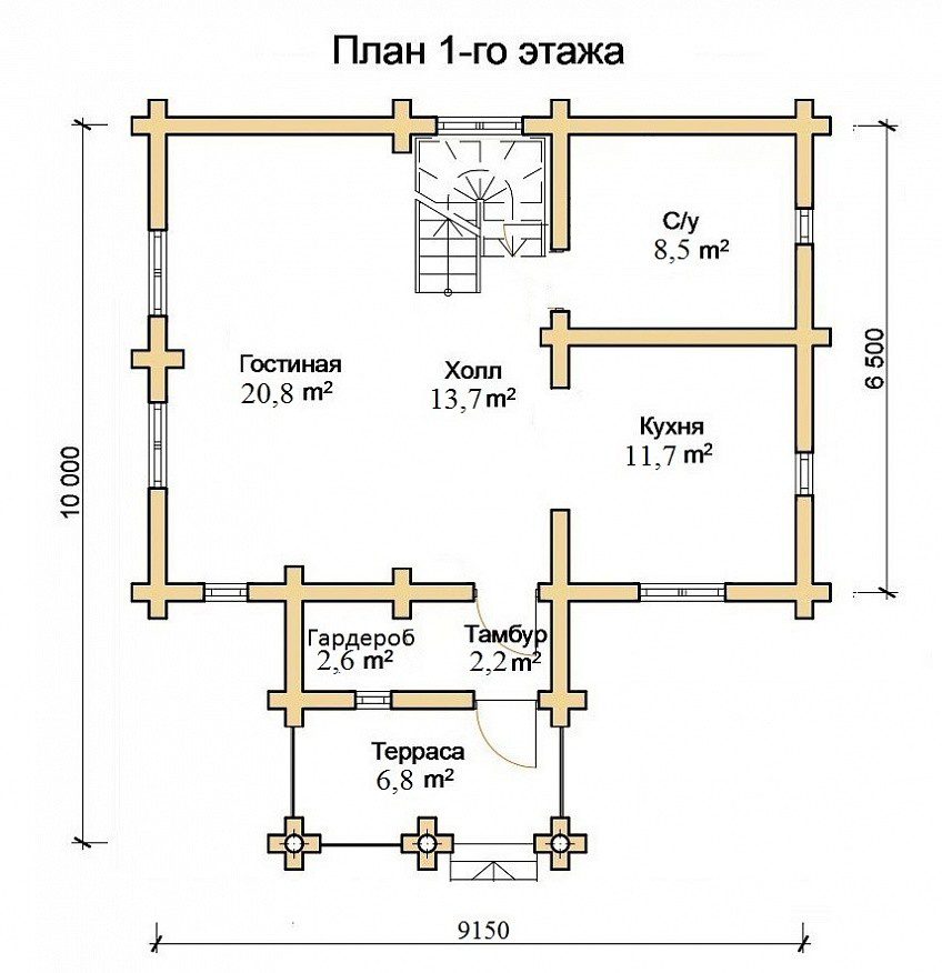 Проект дома из бревна ДО-116 — изображение 15