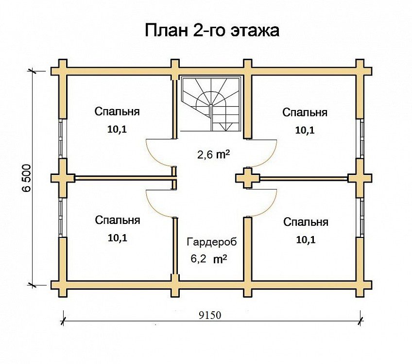 Проект дома из бревна ДО-116 — изображение 14